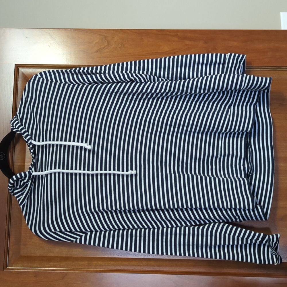 1901 hooded striped top - sz XL - Picture 2 of 3